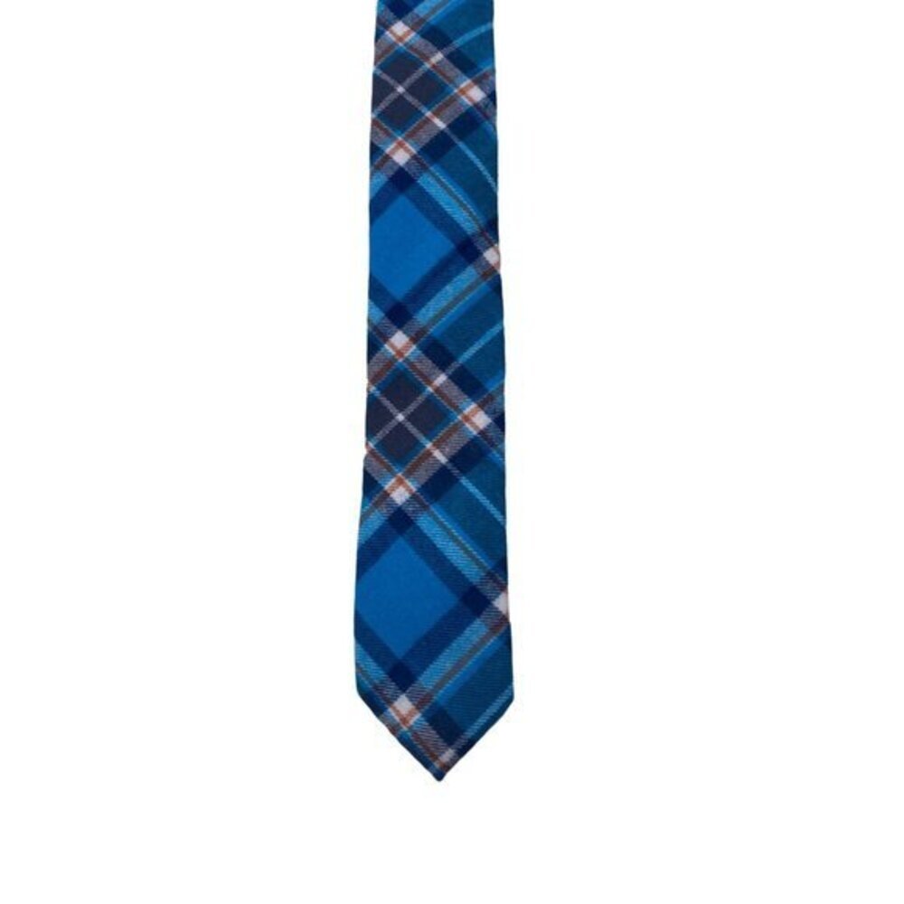 Skinny Tie Madness - Men’s‎ Plaid Tie Blue SKM755
